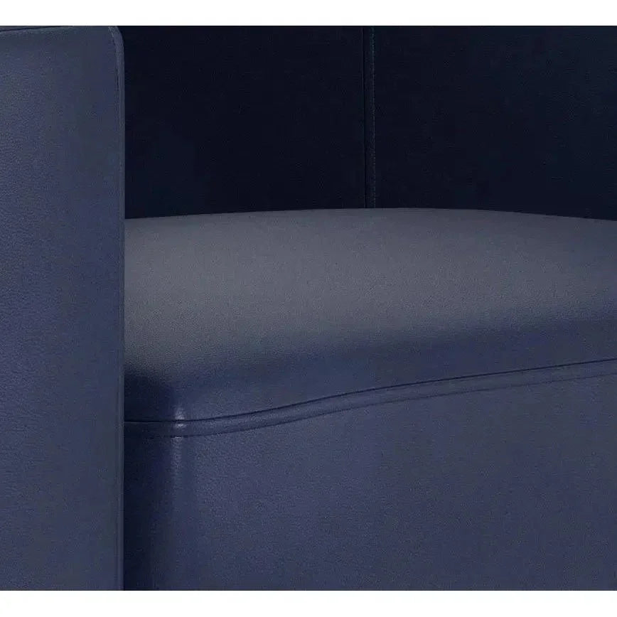 Waverly Leather Track Arms Club Chair