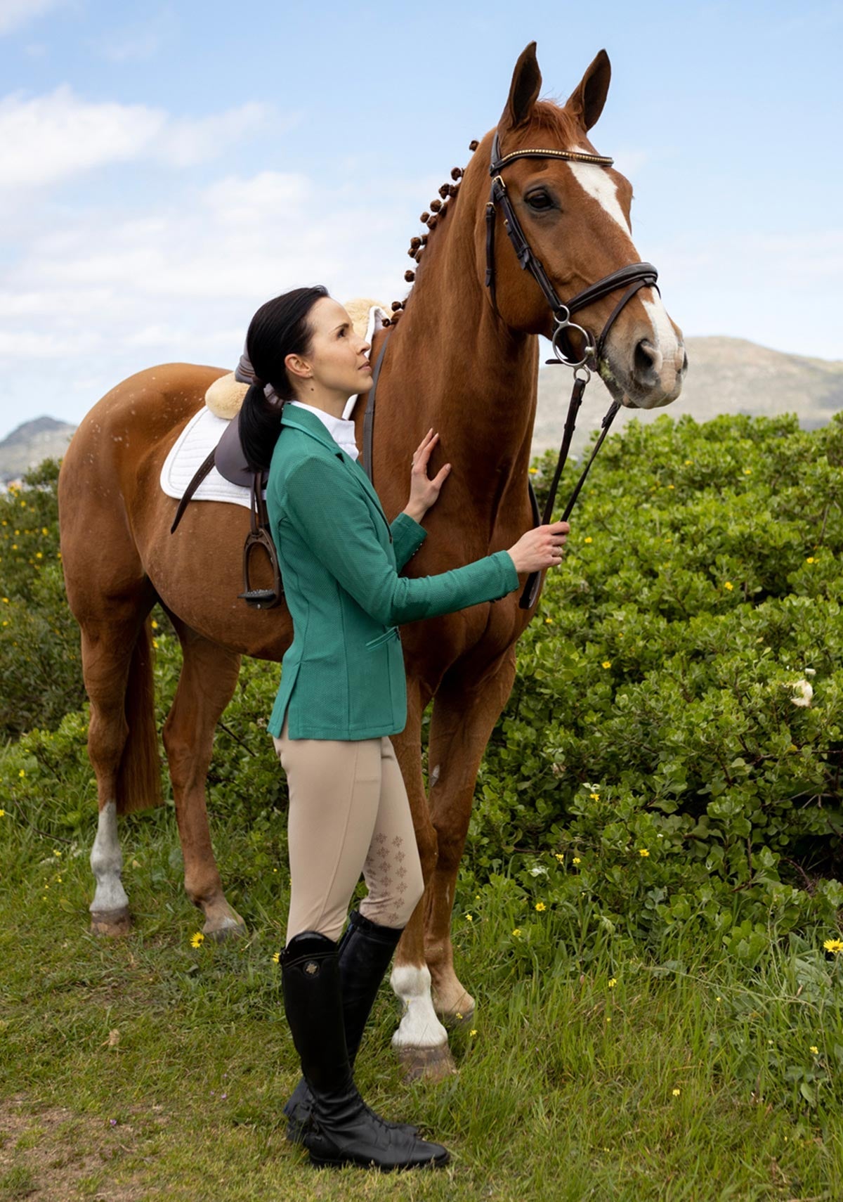 Kelly Green Mesh Show Jacket