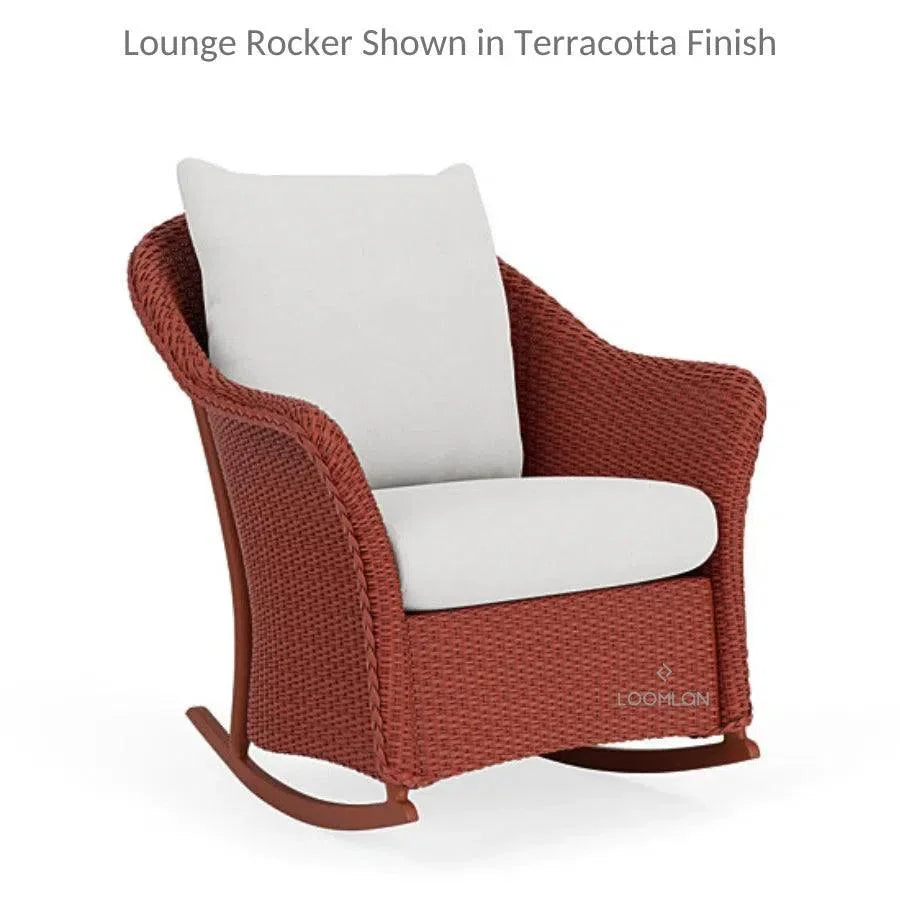 Weekend Retreat Wicker Loveseat with Rocker Set 3PC