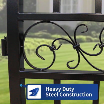 20x8 ft Steel Dual Swing Driveway Gate