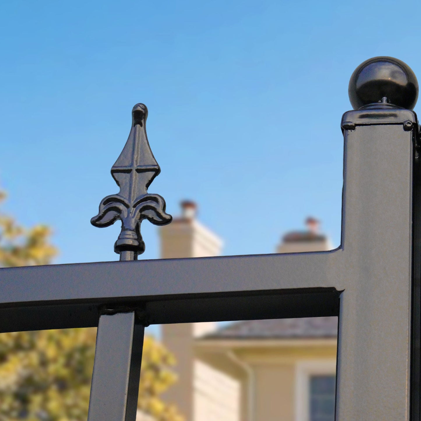 18x8 ft Steel Dual Swing Driveway Gate
