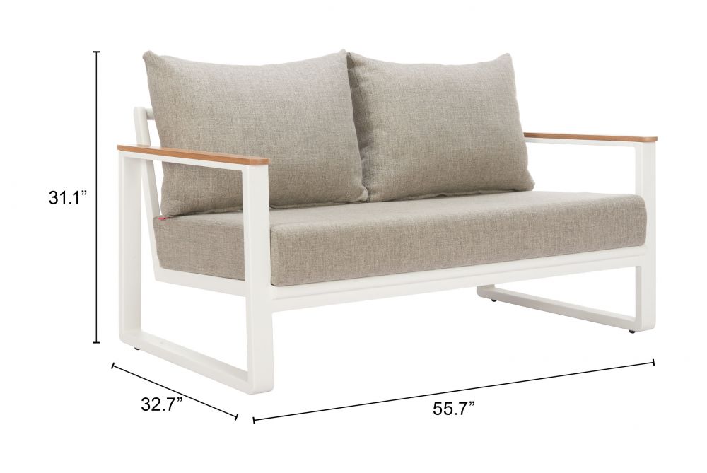Welt Olefin Fabric Outdoor Sofa