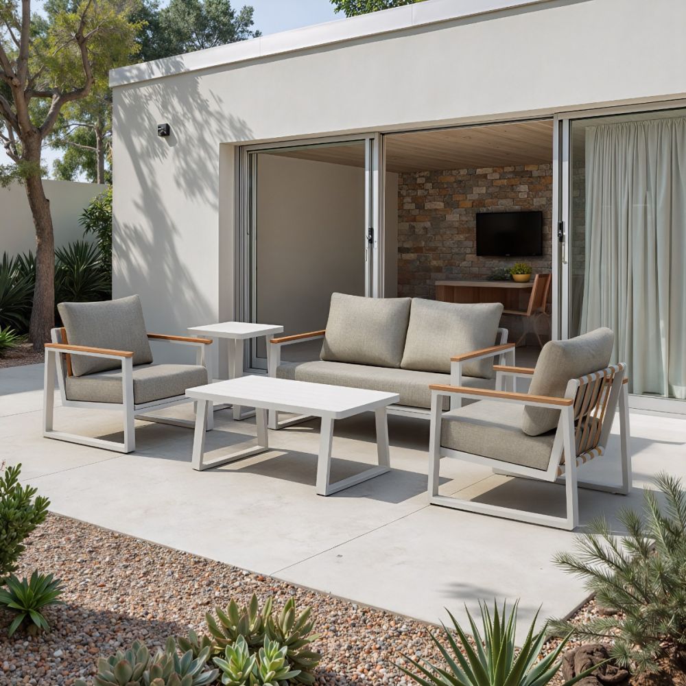 Welt Olefin Fabric Outdoor Sofa