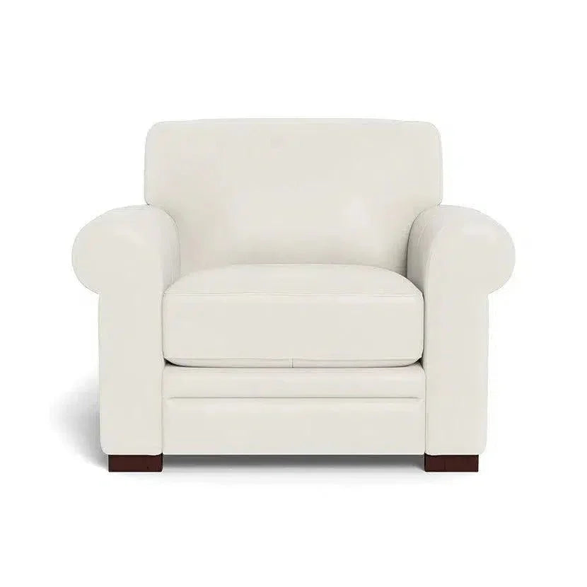 Wenton Mondern Leather Rolled Arms Club Chair