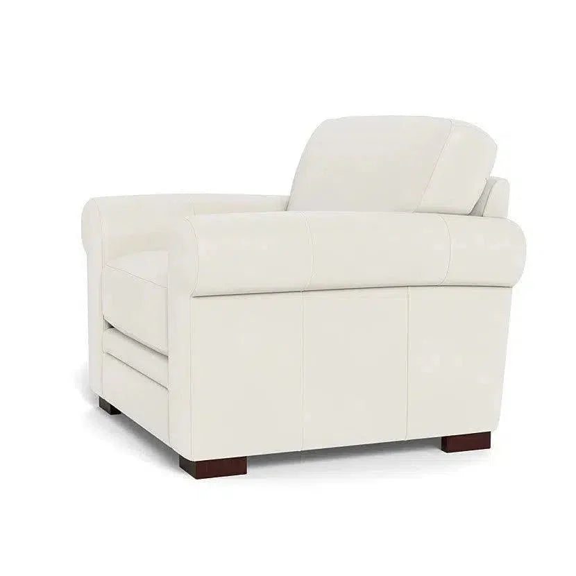 Wenton Mondern Leather Rolled Arms Club Chair