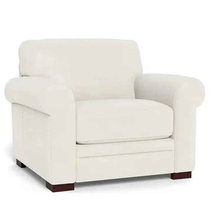 Wenton Mondern Leather Rolled Arms Club Chair