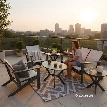 Wexler MGP Sling Chat Height Two-Seat Loveseat