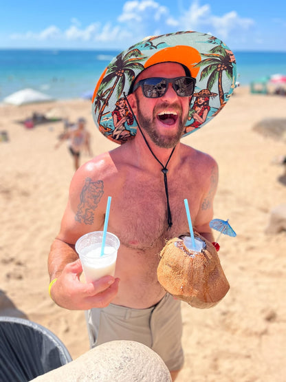 Aloha! Hawaiian Hula Beach Straw Hat