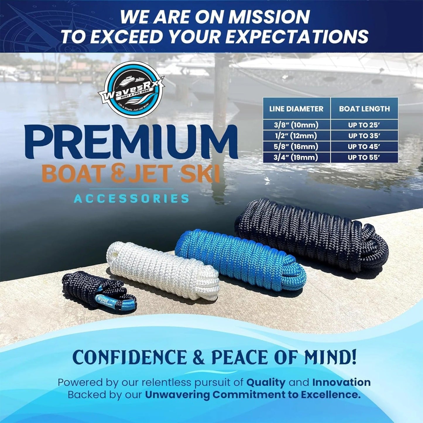 1/2” X 20’ DOCK LINES