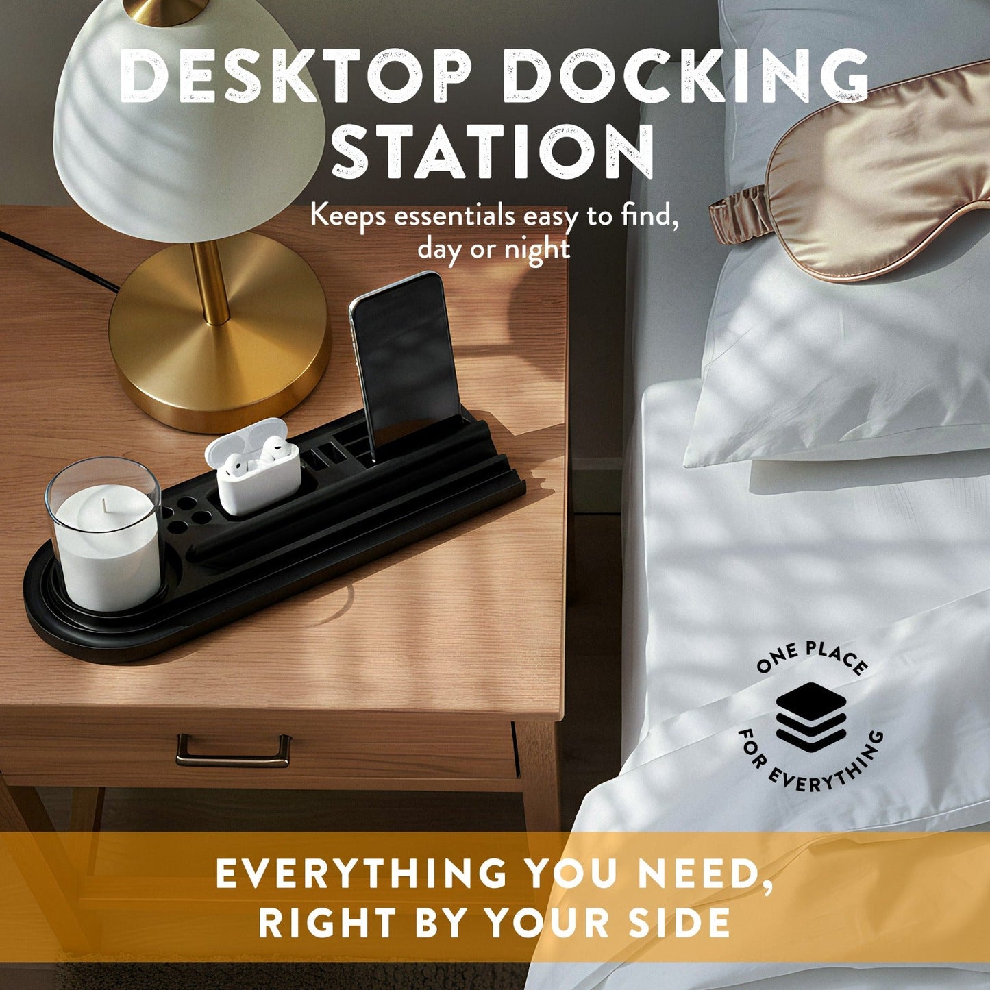Silicone Desk Organizer Tray  15.25” × 5.5”