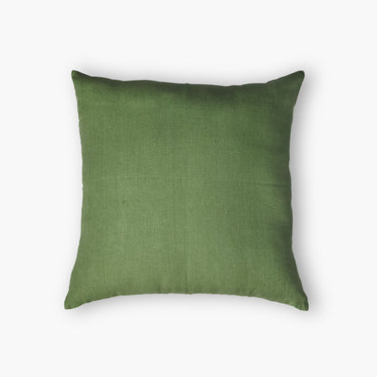 Bella Throw Pillow Cover - Olive Green & Blue