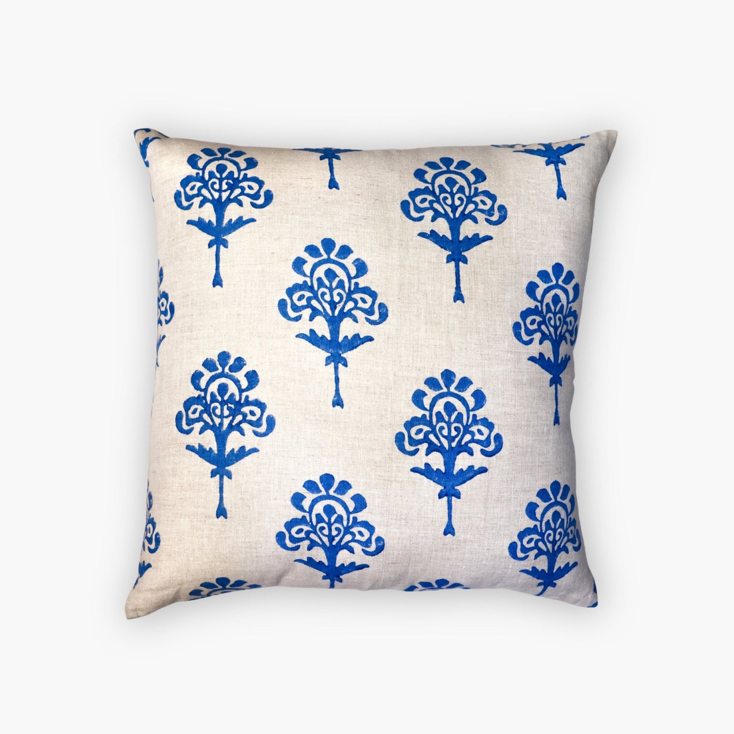 Blue Harmony - Pure Linen Throw Pillow Cover