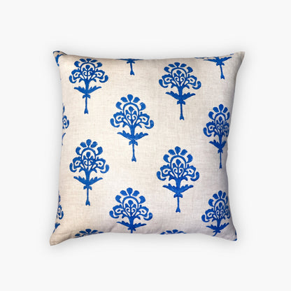 Blue Harmony - Pure Linen Throw Pillow Cover