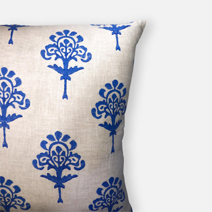 Blue Harmony - Pure Linen Throw Pillow Cover