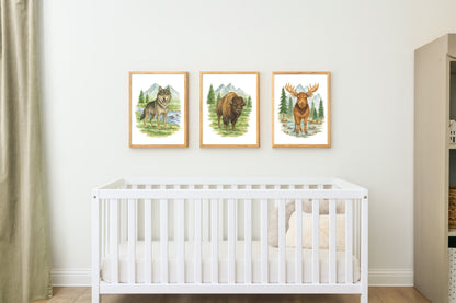 Wild Beasts Art Print, Framed (12" x 16")