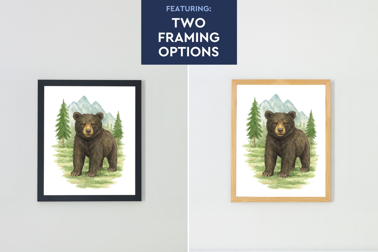 Wild Beasts Art Print, Framed (12" x 16")
