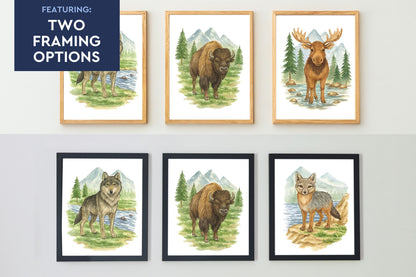 Wild Beasts Art Print, Framed (12" x 16")