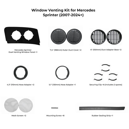 ZERO BREEZE Portable AC Window Venting Kit