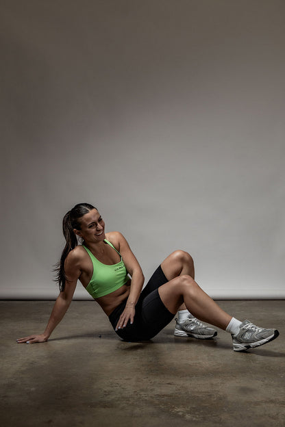 Women's SOHO Cross Back Sports Bra (Lime Lush)