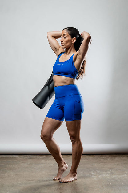 Women's SOHO Cross Back Sports Bra (Neo Blue)