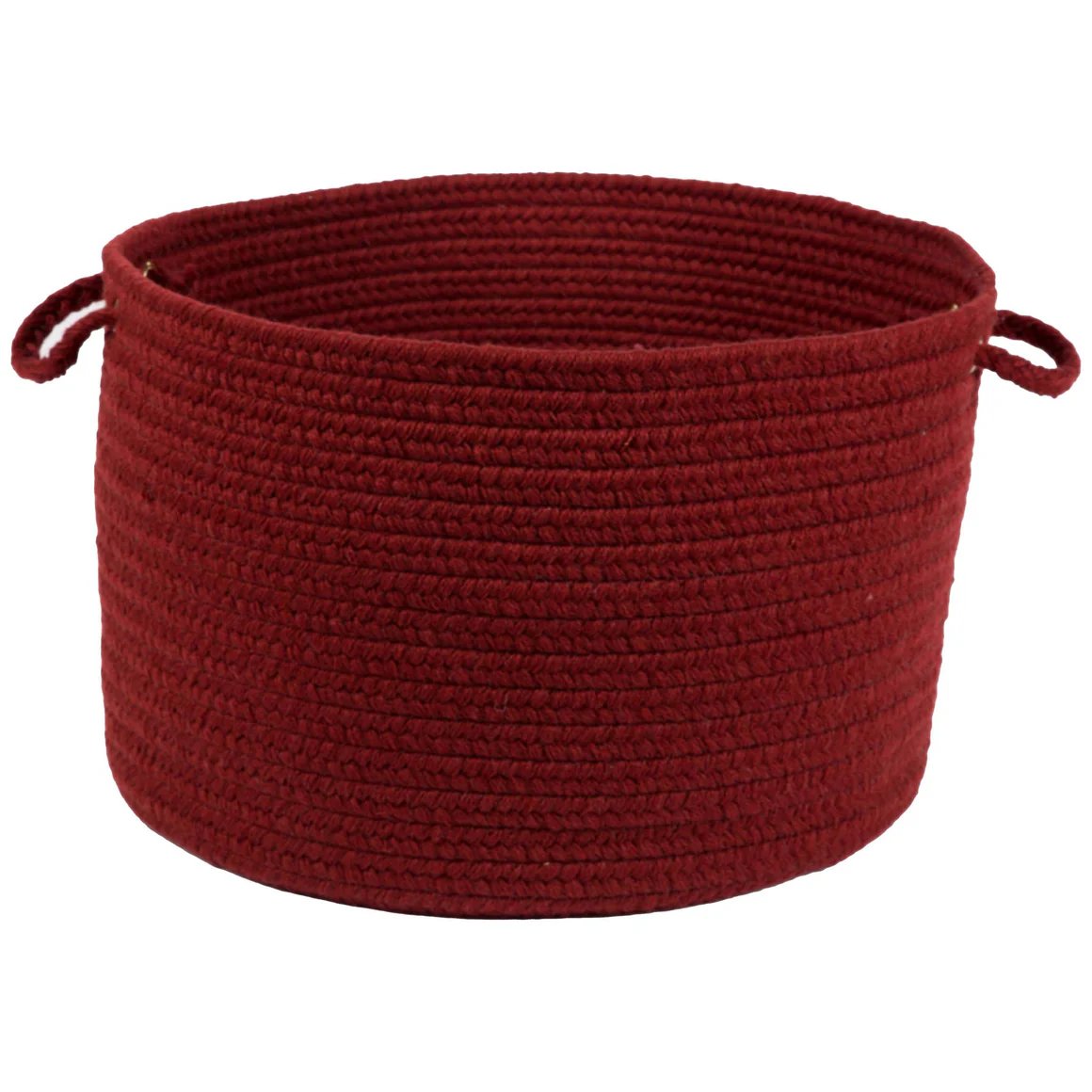 Wool Solids Flat Braid Handmade Basket