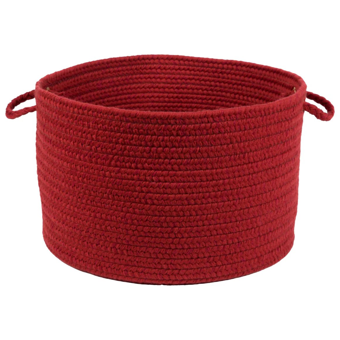 Wool Solids Flat Braid Handmade Basket