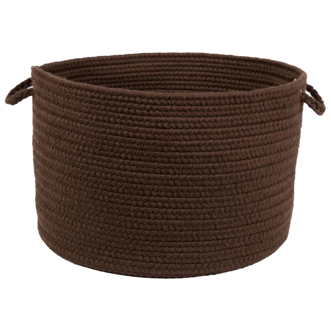 Wool Solids Flat Braid Handmade Basket