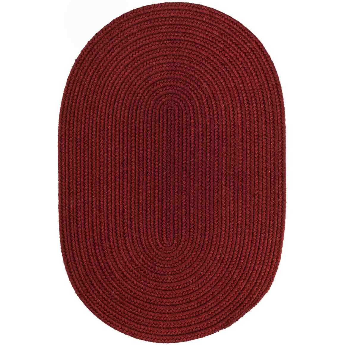Wool Solids Flat Braid Oval Area Rugs