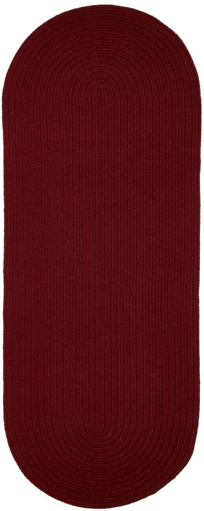 Wool Solids Flat Braid Runner Area Rugs