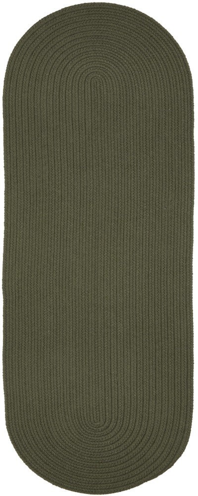 Wool Solids Flat Braid Runner Area Rugs