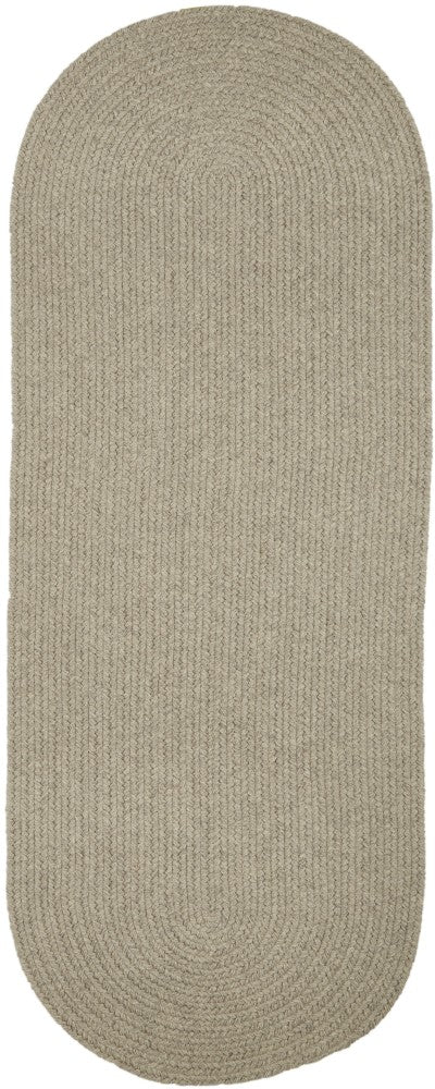 Wool Solids Flat Braid Runner Area Rugs