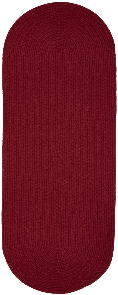 Wool Solids Flat Braid Runner Area Rugs