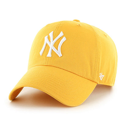 47 New York Yankees Clean Up Adjustable Baseball Cap, Yellow Gold, One Size