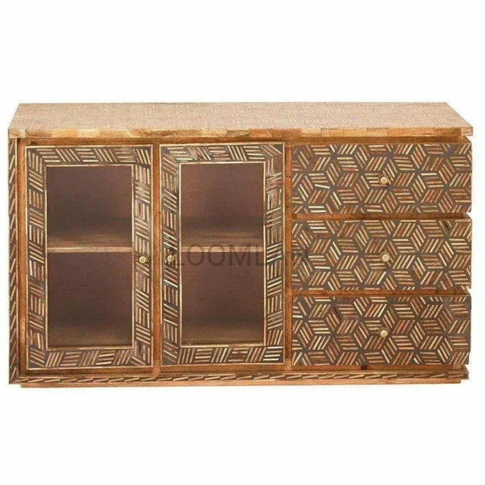 Zalerin Three Drawers Brown Sideboard