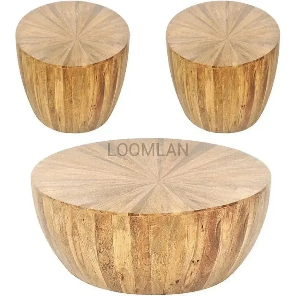 Zelrah Round Drum Accent Table