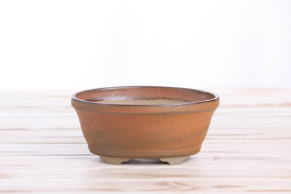 Willow Bonsai Ceramics Oval B Bonsai Pot 5.5 Inch – Tapered Oval Ceramic Bonsai & Succulent Planter with Accentuated Rim, High‑Fired Frost‑Proof Stoneware, Handmade in USA (Deep Stone)