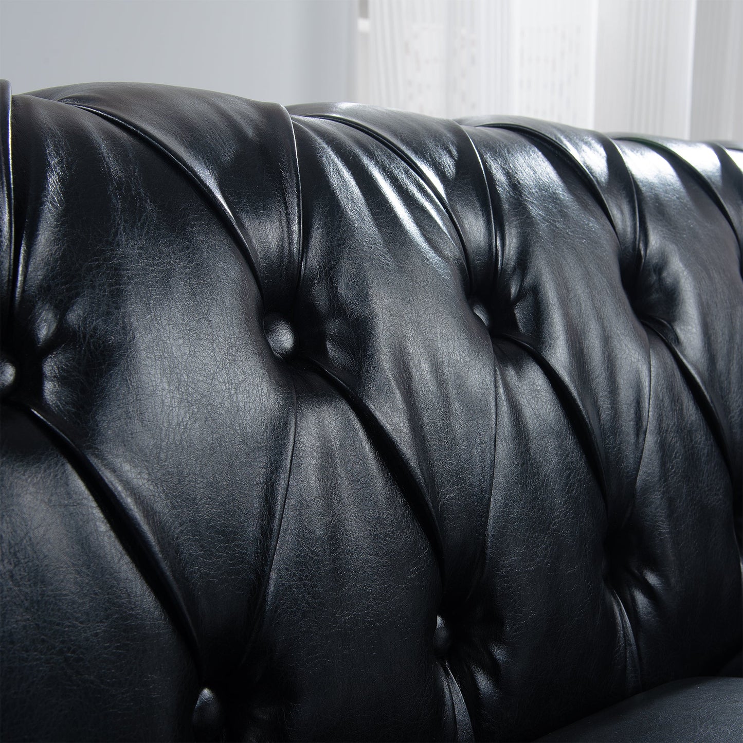 Man Cave 84.65' Arm Chesterfield Three Seater Sofa