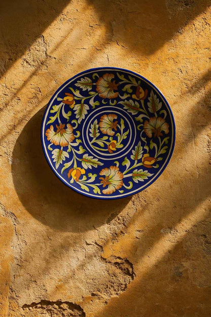 Ciel Wall Decor Plate — Handcrafted Blue Pottery