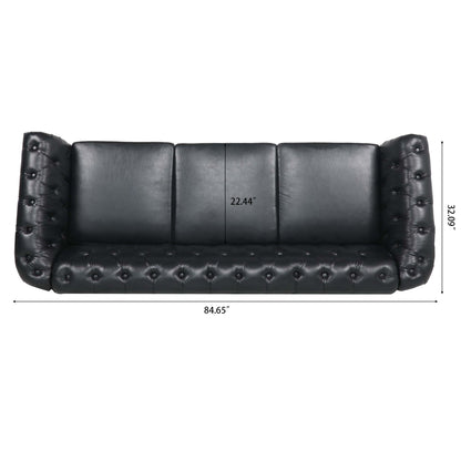 Man Cave 84.65' Arm Chesterfield Three Seater Sofa