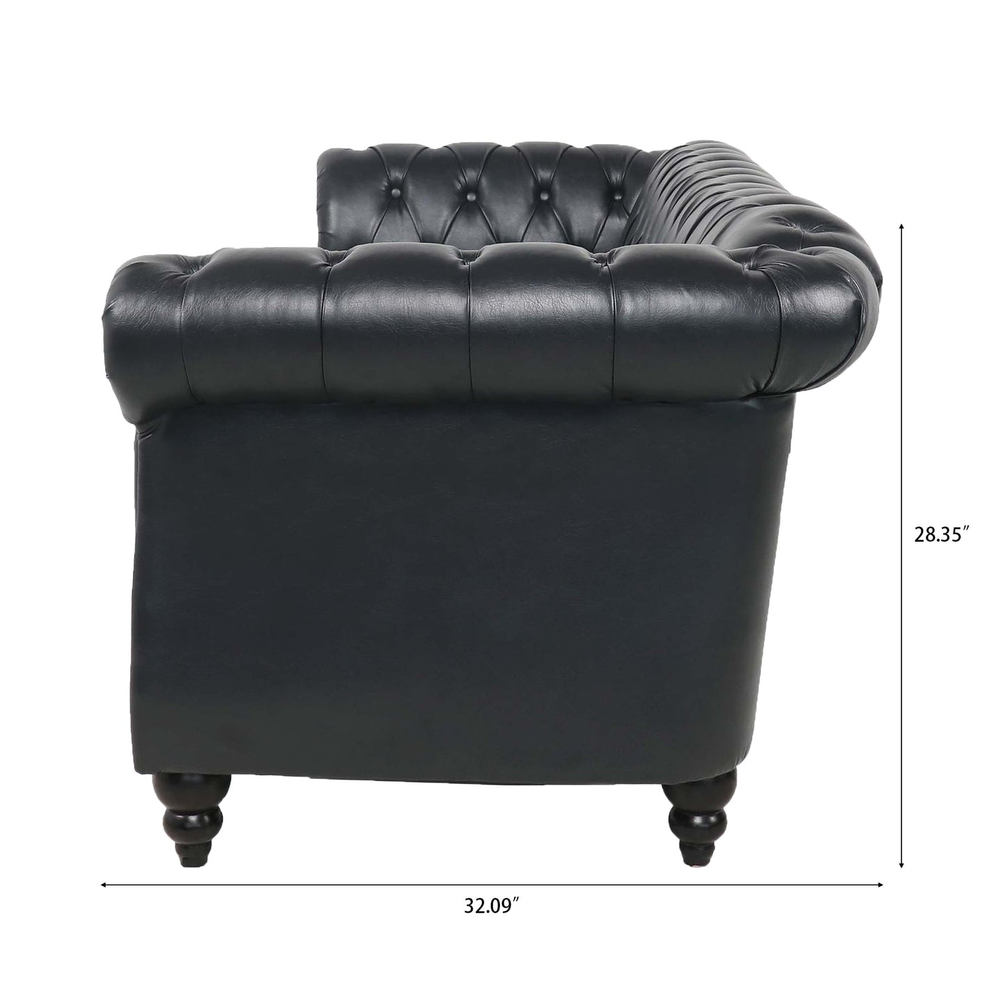 Man Cave 84.65' Arm Chesterfield Three Seater Sofa