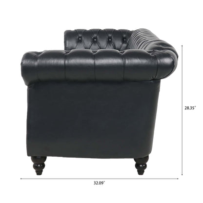 Man Cave 84.65' Arm Chesterfield Three Seater Sofa
