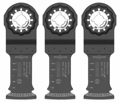 BOSCH OSL114F-3 1-1/4 In. Starlock® Oscillating Multi Tool Bi-Metal Xtra-clean Plunge Cut Blade 3 pk.