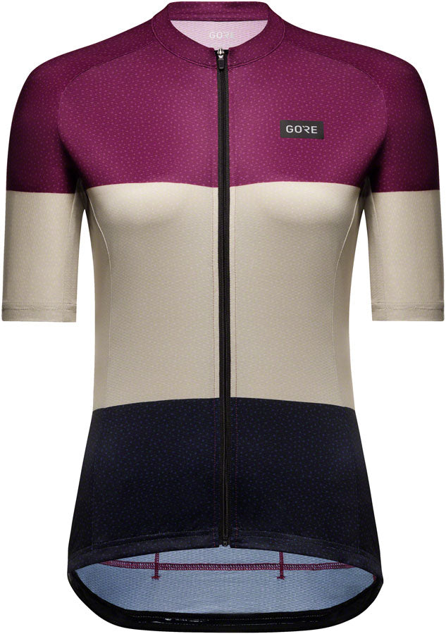 Gorewear Spirit Stripes Jersey - Purple/Beige Women's Large 12/14