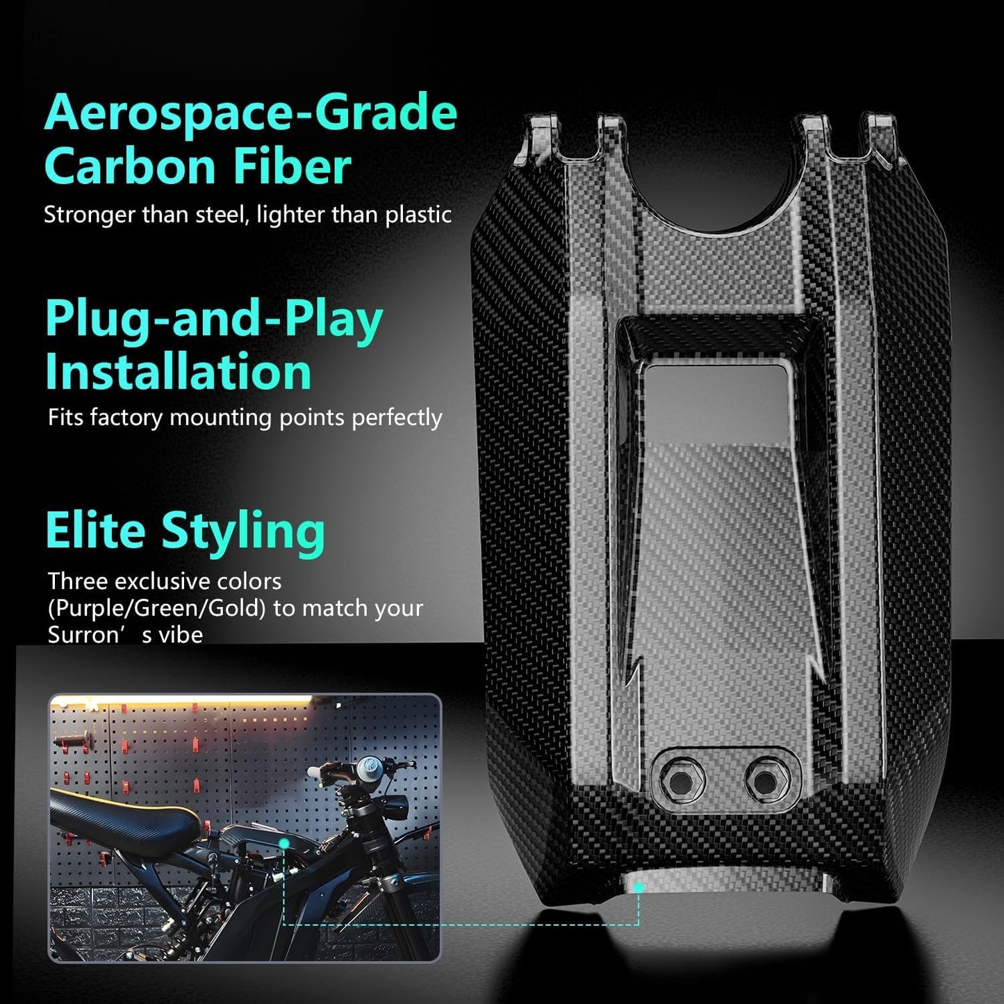 Carbon Fiber Surron Battery Lid