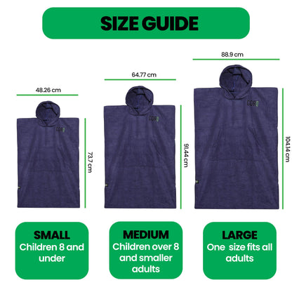 Changing Towel Poncho | Solid Colors | Medium and Large