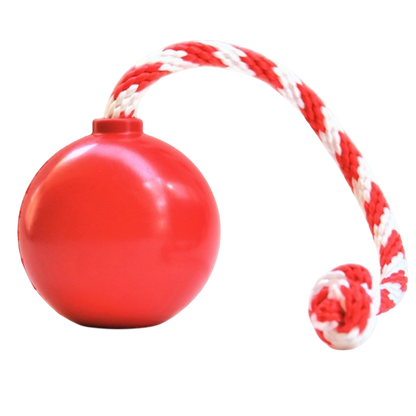 USA-K9 Cherry Bomb Rubber Dog Chew Toy | K9 Handler Reward Toy | Blue | USA Made