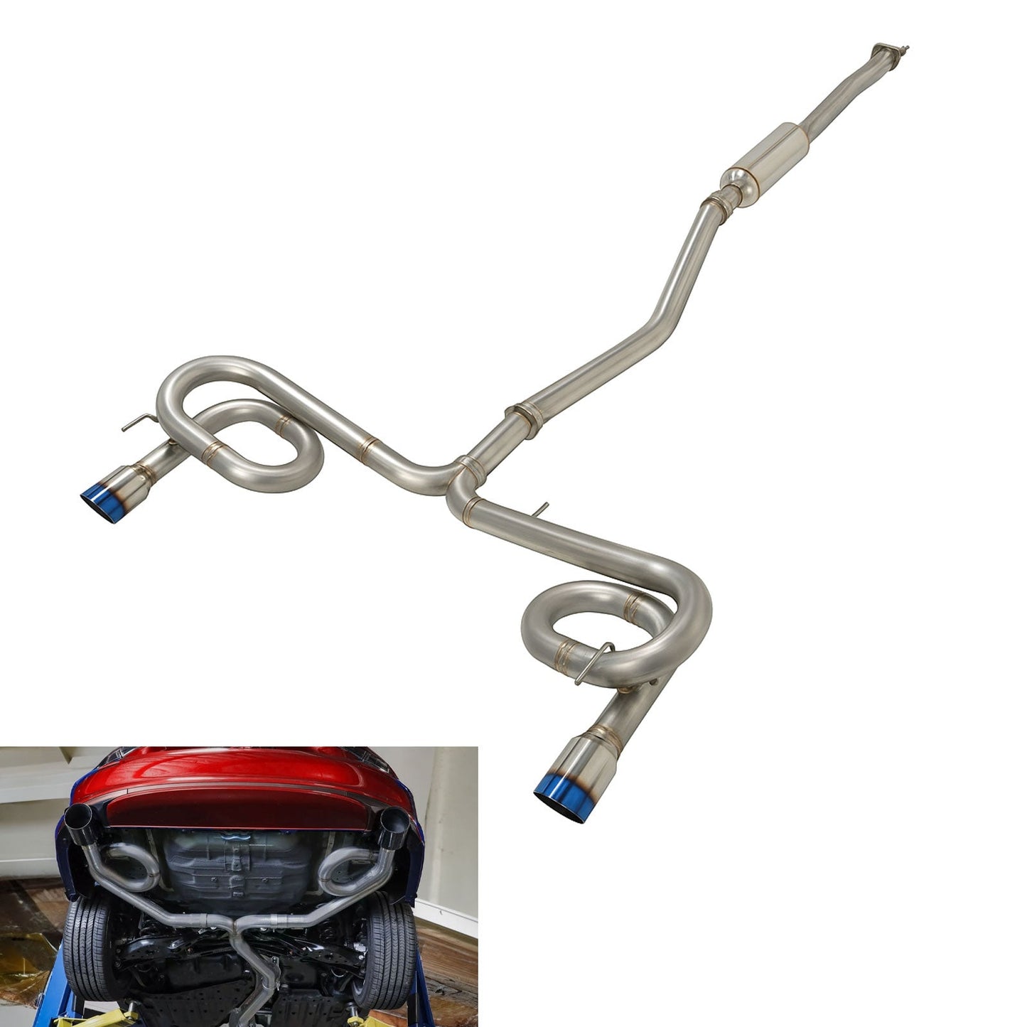 Exhaust for 2022+ Civic SI Sedan FE1 Burnt Tips 2.5" Catback Exhaust Turbo US
