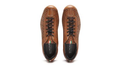 CRONO CV1 Vintage Road Cycling Shoes - Brown w/Carbon Fiber Soles