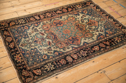 3.5x4.5 Antique Farahan Sarouk Square Rug