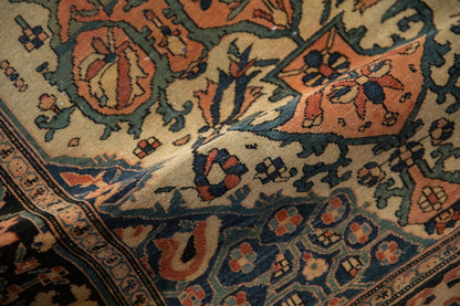 3.5x4.5 Antique Farahan Sarouk Square Rug